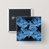 Badge Carré 5 Cm Glaçons bleus (Devant & derrière)