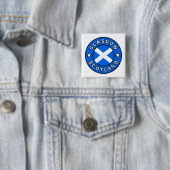 Badge Carré 5 Cm Glasgow Écosse (En situation)