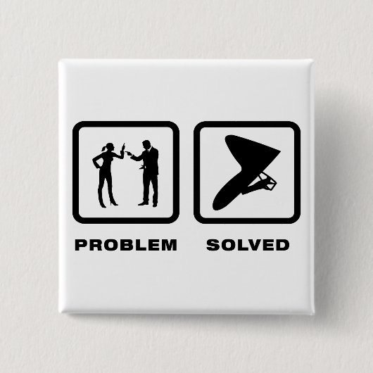 Badge Carré 5 Cm Glissement de coup (Devant)