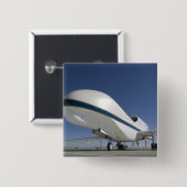Badge Carré 5 Cm Global Hawk avion sans pilote 2 (Devant & derrière)
