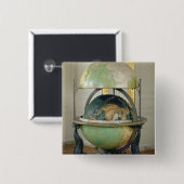 Badge Carré 5 Cm Globe terrestre et céleste (Devant & derrière)