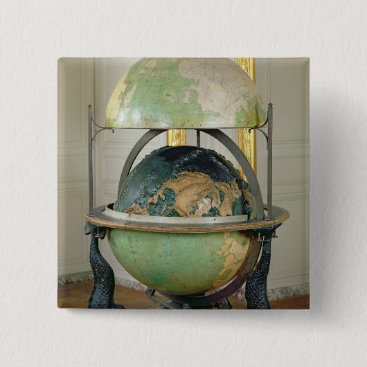 Badge Carré 5 Cm Globe terrestre et céleste (Devant)