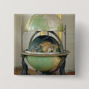 Badge Carré 5 Cm Globe terrestre et céleste