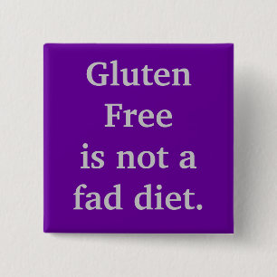 Badge Carré 5 Cm Gluten Freeis pas un régime de manie