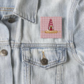Badge Carré 5 Cm Gnome nordique | Tester à gauche (En situation)