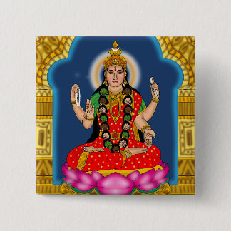 Badge Carré 5 Cm Goddess Bhairavi Button