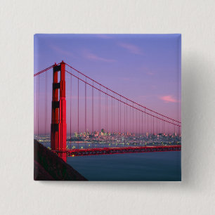 Badge Carré 5 Cm Golden Gate Bridge, San Francisco, Californie, 7