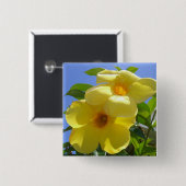 Badge Carré 5 Cm Golden Trumpet (Devant & derrière)