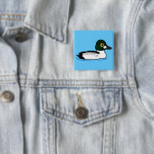 Badge Carré 5 Cm Goldeneye de terrain communal de Birdorable (En situation)