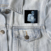 Badge Carré 5 Cm Golem - Gargoyle (En situation)