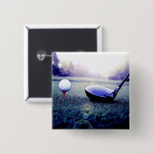 Badge Carré 5 Cm Golf (Devant & derrière)