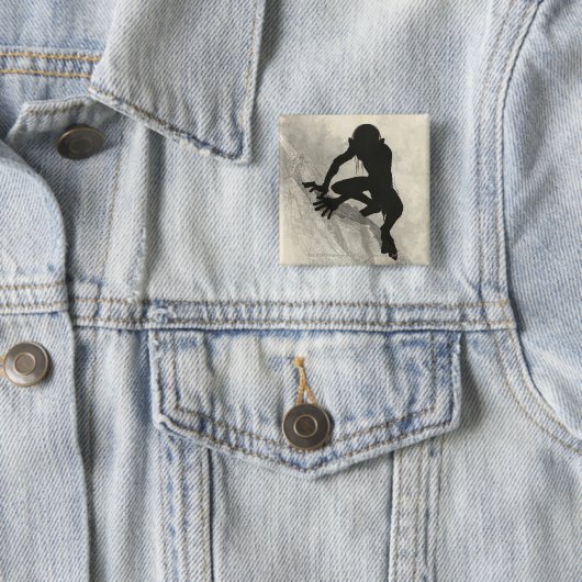 Badge Carré 5 Cm GOLLUM™ Concept Sketch (En situation)