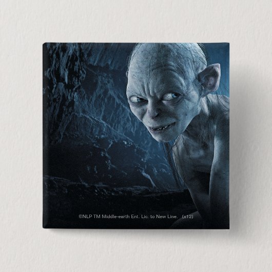 Badge Carré 5 Cm GOLLUM™ dans le Cave (Devant)