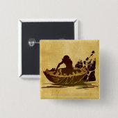 Badge Carré 5 Cm GOLLUM™ dans un arbre (Devant & derrière)