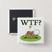 Badge Carré 5 Cm Gopher fâché (Devant & derrière)