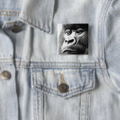 Badge Carré 5 Cm Gorilla (En situation)
