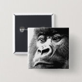 Badge Carré 5 Cm Gorilla (Devant & derrière)