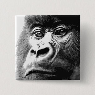 Badge Carré 5 Cm Gorilla