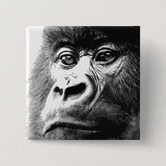 Badge Carré 5 Cm Gorilla (Devant)