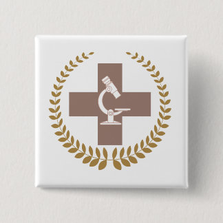 Badge Carré 5 Cm Goupille Biomédecine