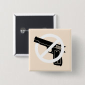 Badge Carré 5 Cm goupille d'Anti-arme à feu (Devant & derrière)