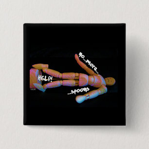 Badge Carré 5 Cm Goupille d'avertissement d'insigne de bouton de