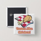 Badge Carré 5 Cm goût de poulet (Devant & derrière)