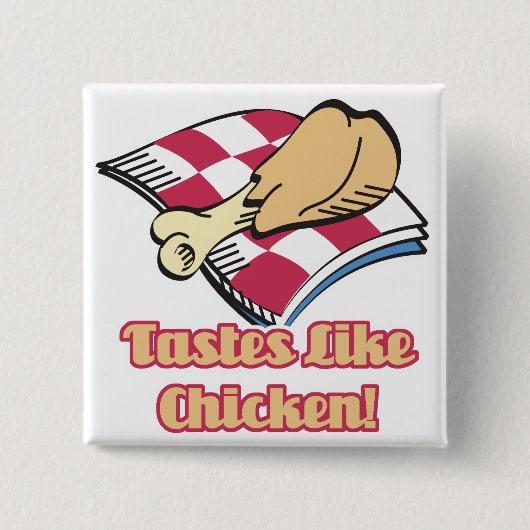 Badge Carré 5 Cm goût de poulet (Devant)