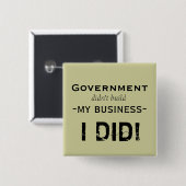 Badge Carré 5 Cm Gouvernement… (Devant & derrière)