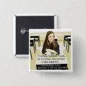 BADGE CARRÉ 5 CM GOUVERNEURS DE THÉ DE RAPPEL (Devant & derrière)