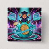 Badge Carré 5 Cm Graduation en cristaux (Devant)