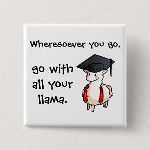 Badge Carré 5 Cm Graduation Llama