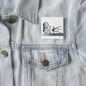 Badge Carré 5 Cm Graffiti de Pièces de Vélo avec Pneus (En situation)