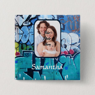 Badge Carré 5 Cm Graffiti personnalisé