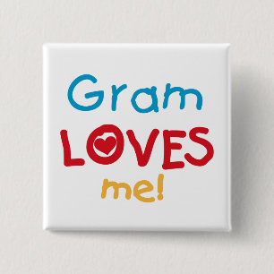 Badge Carré 5 Cm Gram Loves Me T-shirts et cadeaux