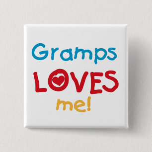 Badge Carré 5 Cm Gramps m'aime T-shirts et cadeaux
