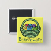 Badge Carré 5 Cm Grand invalide drôle Pâques (Devant & derrière)