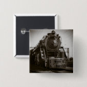Badge Carré 5 Cm Grand Trunk Western Engine #6335 (Devant & derrière)