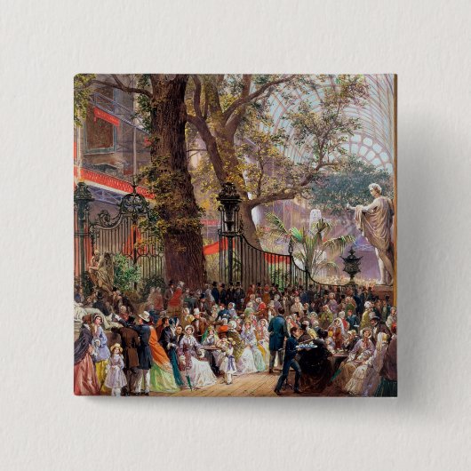 Badge Carré 5 Cm Grande exposition, 1851 : intérieur (Devant)