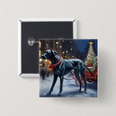 Badge Carré 5 Cm Grande saison de Noël Dane (Devant & derrière)