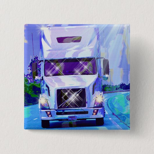 Badge Carré 5 Cm GRANDS CAMIONS et CAMIONS d'INSTALLATION pour des  (Devant)