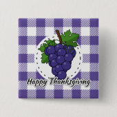 Badge Carré 5 Cm Grape on Violet Plaid (Devant)