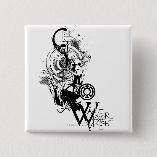 Badge Carré 5 Cm Graphique bleu 2 de lanterne (Devant)