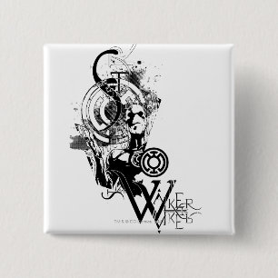 Badge Carré 5 Cm Graphique bleu 2 de lanterne