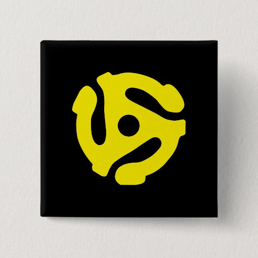 Badge Carré 5 Cm Graphique d'espaceur Jaune 45 (Devant)