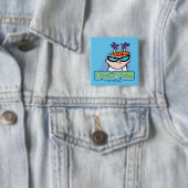 Badge Carré 5 Cm Graphique Nom du caractère de Dexter (En situation)