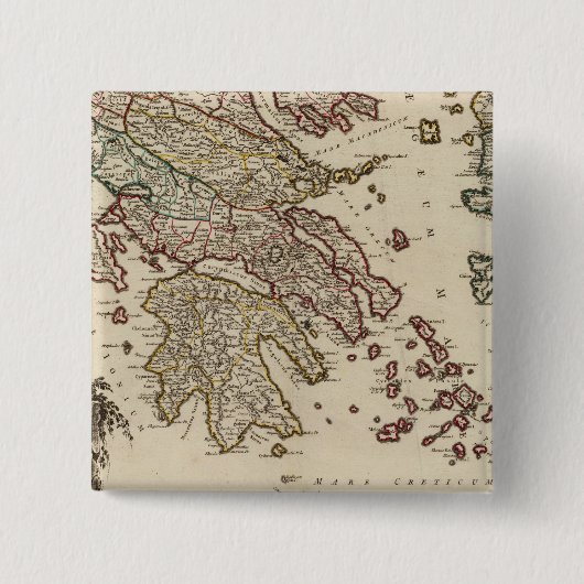 Badge Carré 5 Cm Grèce 15 (Devant)