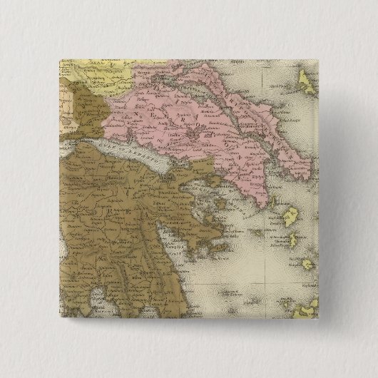 Badge Carré 5 Cm Grèce 7 (Devant)