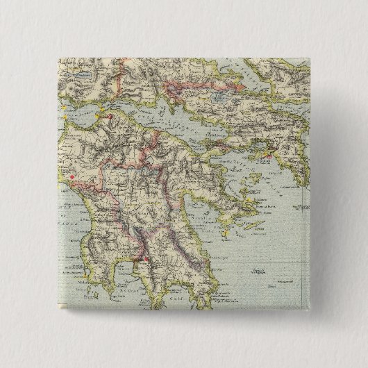 Badge Carré 5 Cm Grèce 8 (Devant)