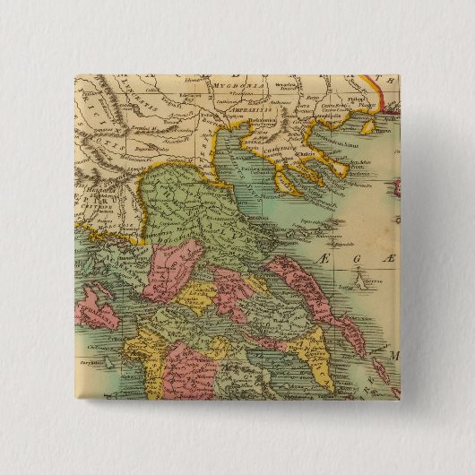 Badge Carré 5 Cm Grèce 8 (Devant)